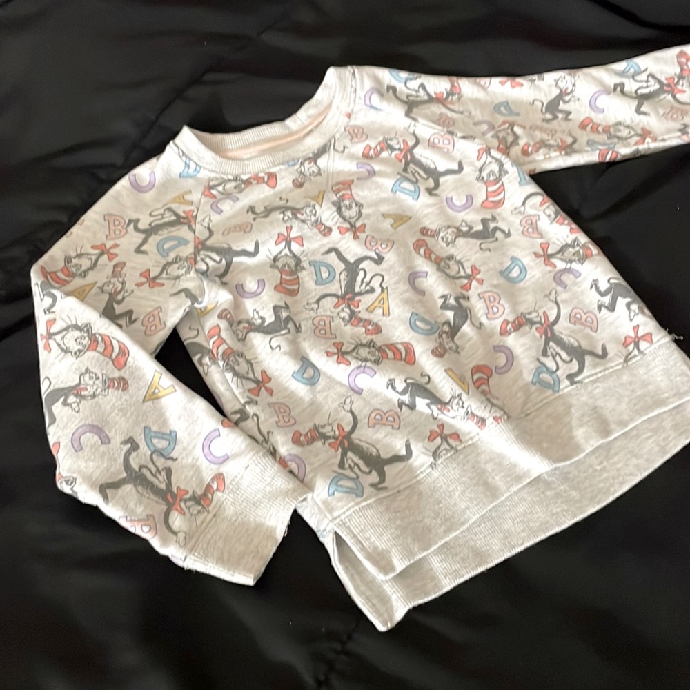 Toddler Girl All over Print Dr. Seuss Sweatshirt 5T